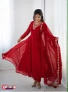 KF 102 Kalaai Georgette Embroidery Kurti With Bottom Dupatta 